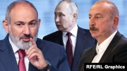 Nikol Paşinyan. Vladimir Putin. İlham Əliyev