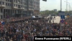 Пушкинская площадь в Москве, 5 мая 2018 года