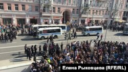 Москва, Пушкинская площадь, 5 мая 2018 года