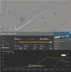 flightradar24.com сайтынан скриншот.