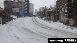 Гололед в Севастополе, архивное фото